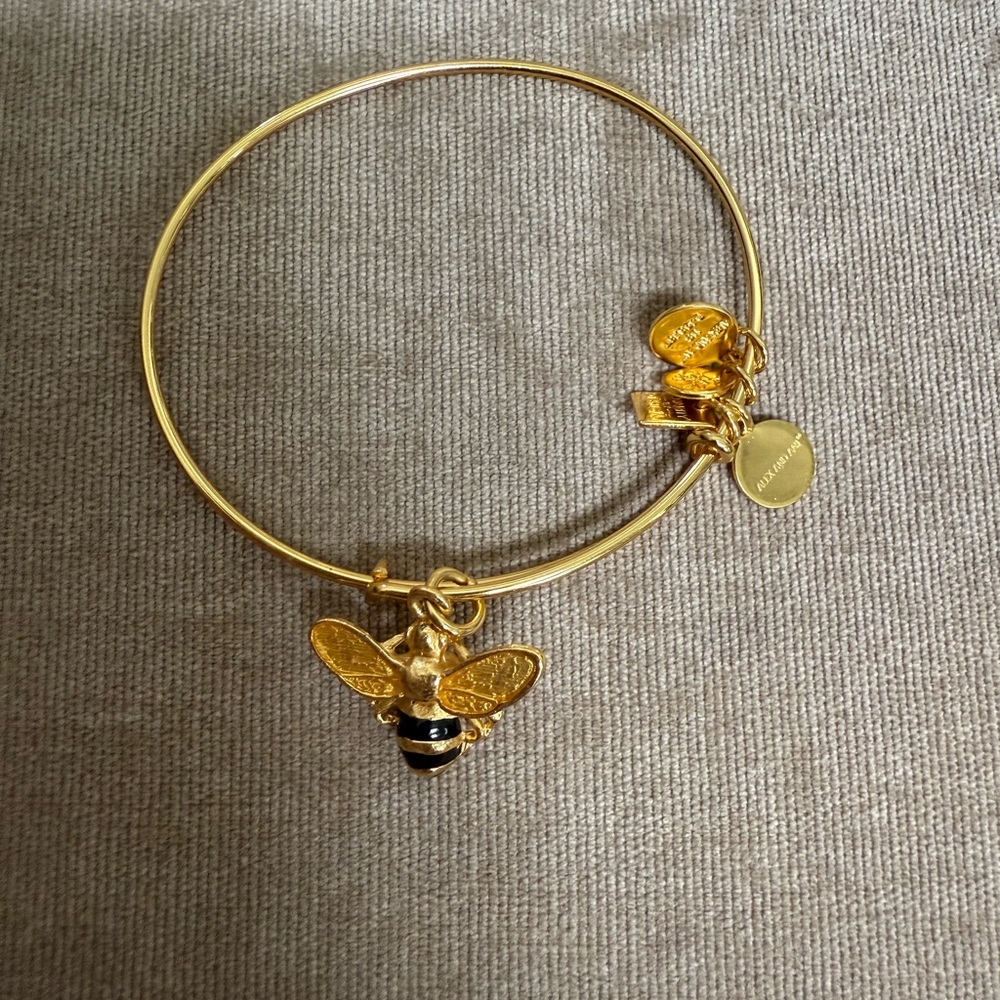 Alex and Ani Gold Bee Charm Bracelet